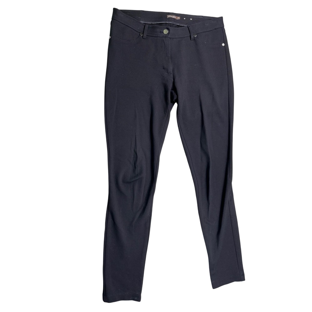 J McLaughlin Black Stretch Pull On Slim Ankle Pants Women's Size 4